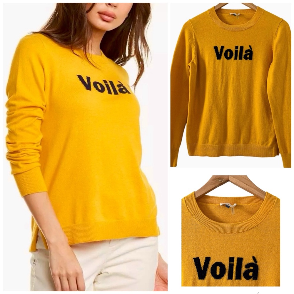 Court Rowe Crewneck Sweater Voilà Size Small Golden Mustard Yellow